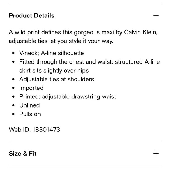 Calvin Klein Animal Print Tie-Shoulder Maxi Dress with Drawstring Elastic Waist - Picture 16 of 16